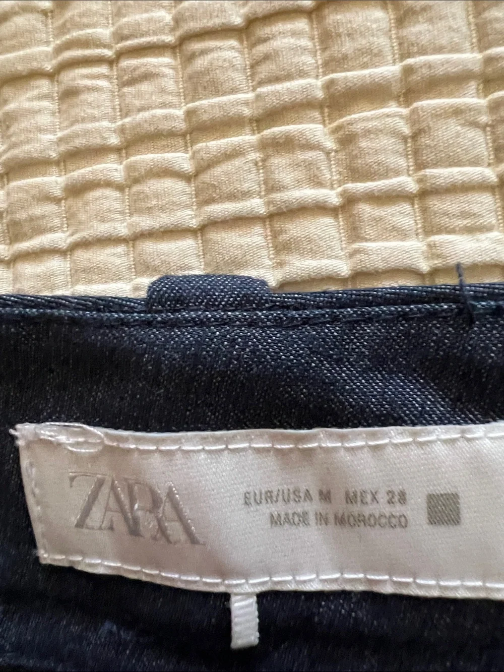 Zara Sleeveless Light Indigo Linen blend Peplum vest and matching culottes